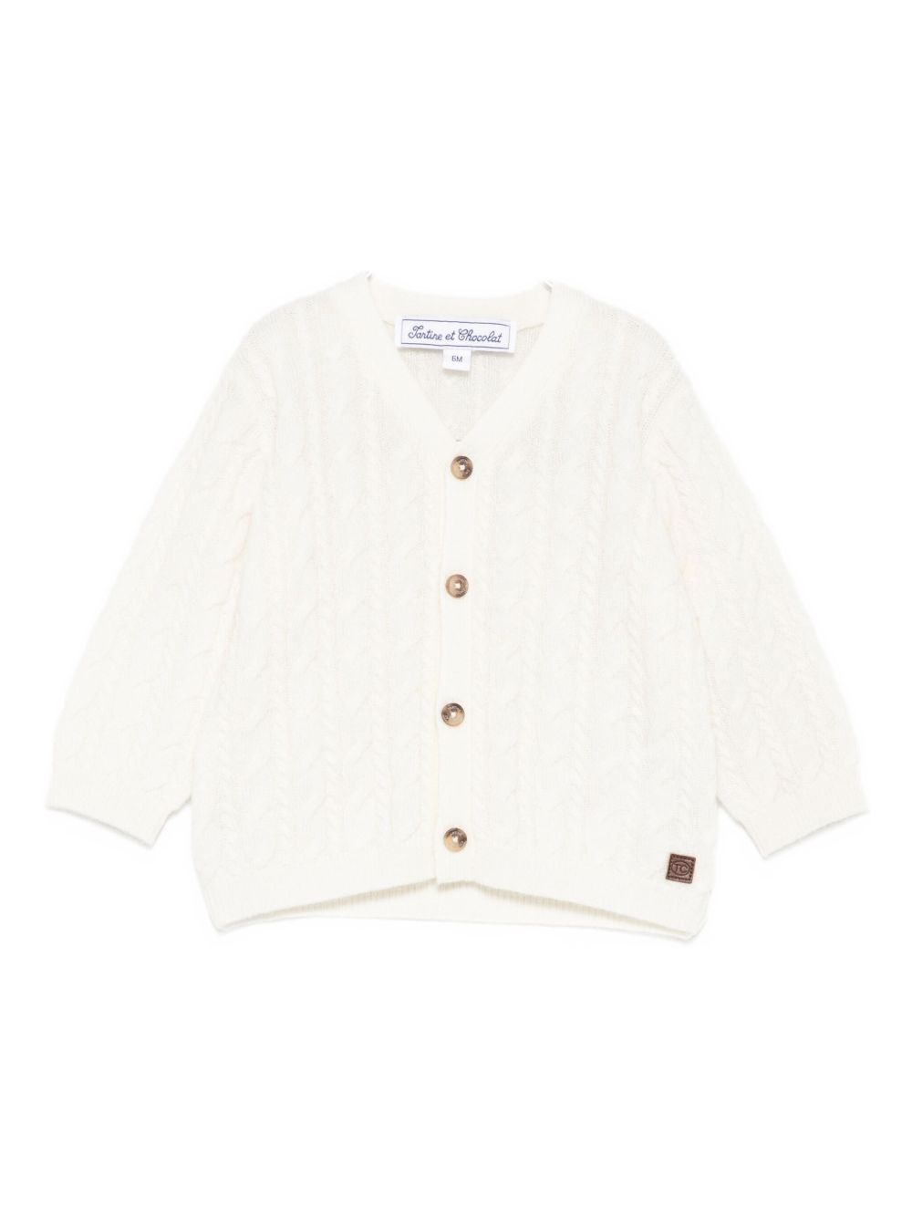 Cardigan per neonata Tartine Et Chocolate bianco con chiusura frontale con bottoni CB18001 13 TArtine & Chocolat KIDS 