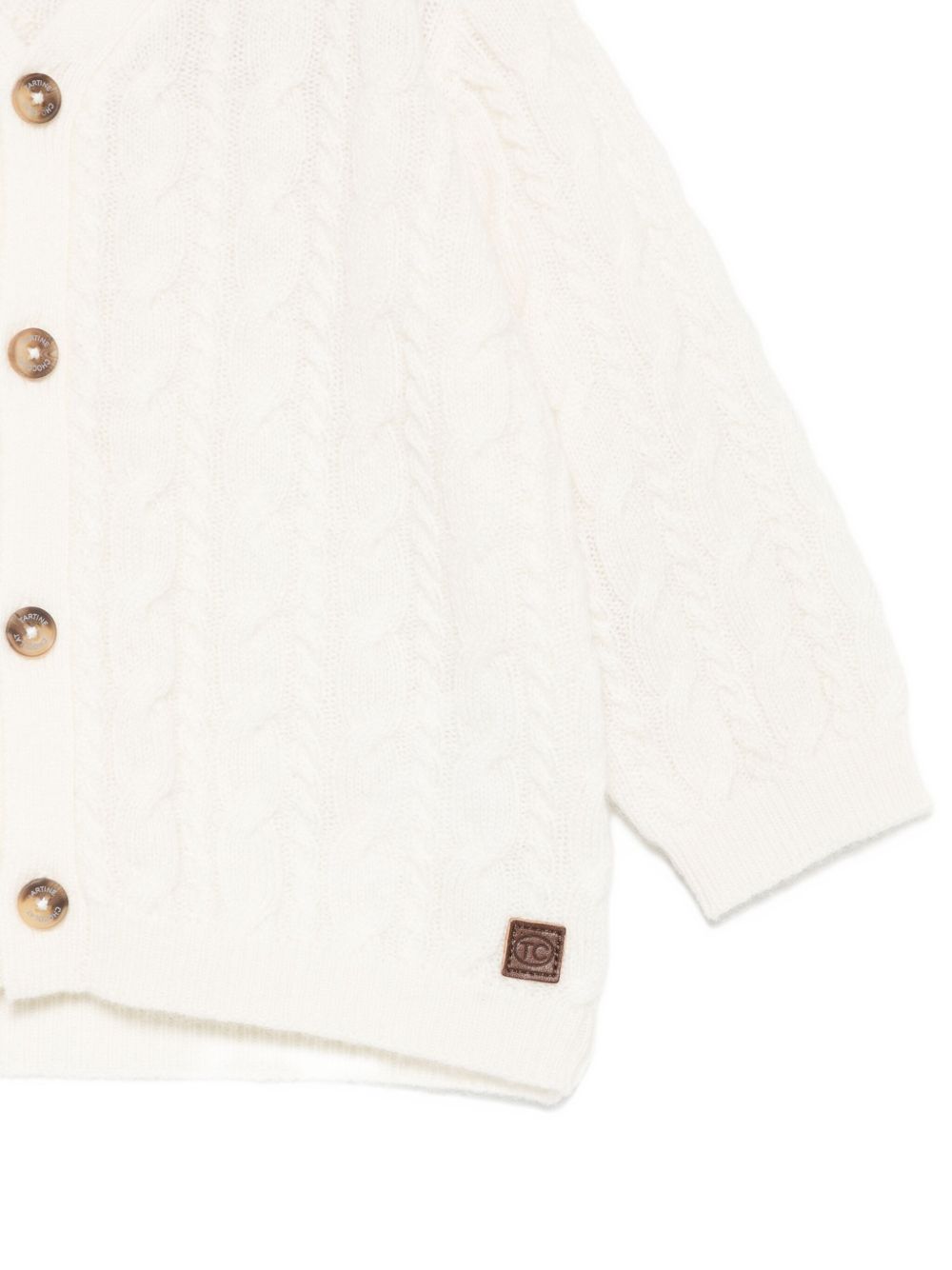 Cardigan per neonata Tartine Et Chocolate bianco con chiusura frontale con bottoni CB18001 13 TArtine & Chocolat KIDS 