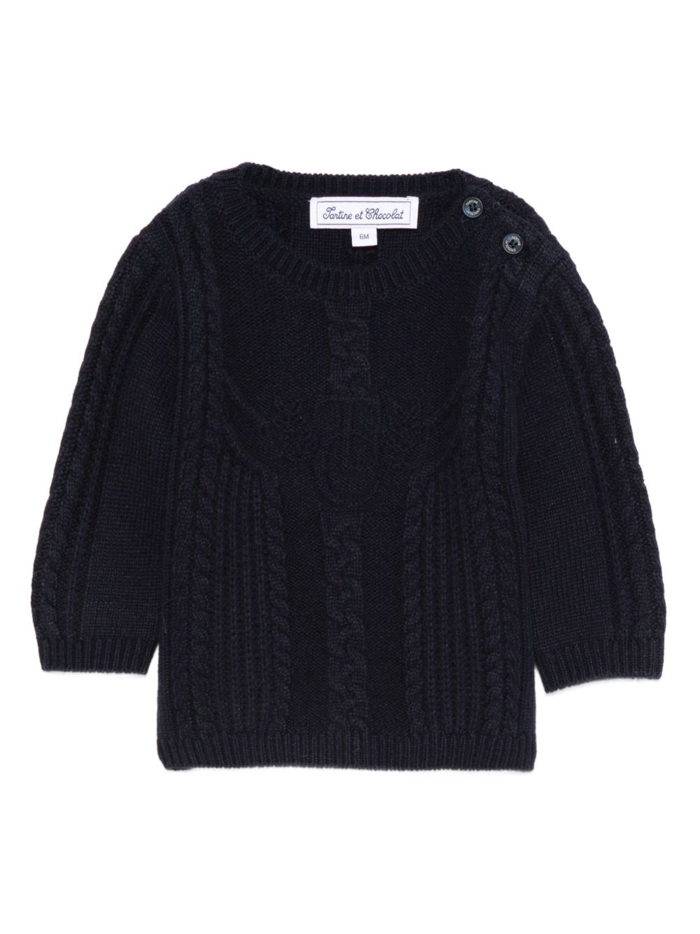 Maglione per neonato Tartine Et Chocolat blu con chiusura a bottoni CB18071 04 TArtine & Chocolat KIDS 