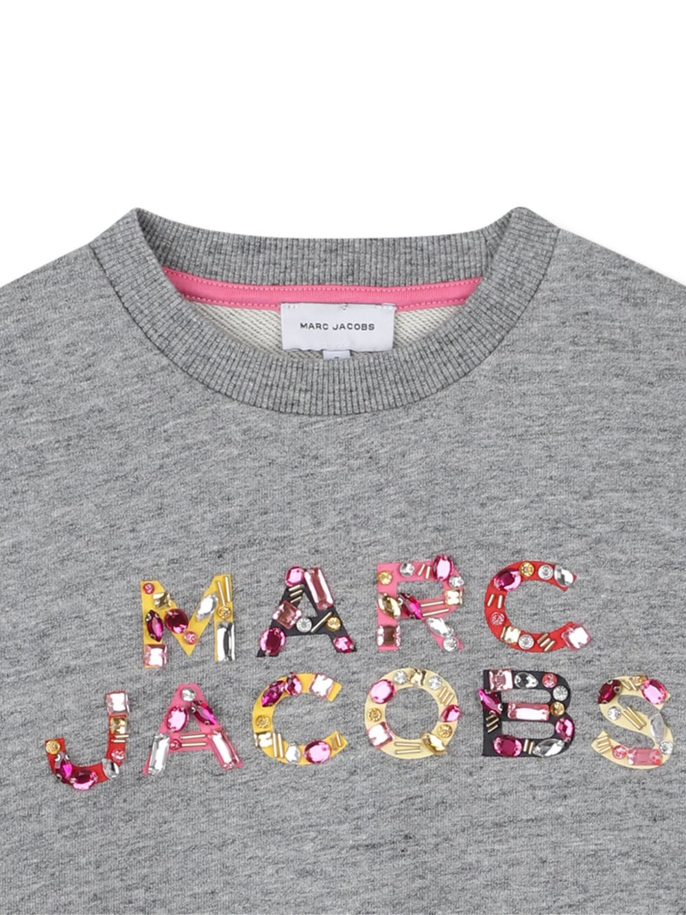 Felpa per bambina Marc Jacobs Kids grigia con logo e paillettes W60570 A35 THE MARC JACOBS KIDS 