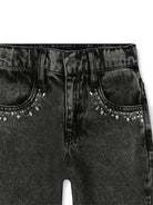 Jeans per bambina Marc Jacobs Kids in denim grigio con decorazione W60594 Z11 THE MARC JACOBS KIDS 