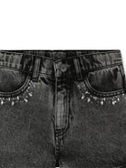 Shorts per bambina Marc Jacobs Kids in denim grigio con decorazione W60597 09B THE MARC JACOBS KIDS 