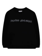 Felpa per bambino The Marc Jacobs Kids nero con stampa logo W60634 09B THE MARC JACOBS KIDS 