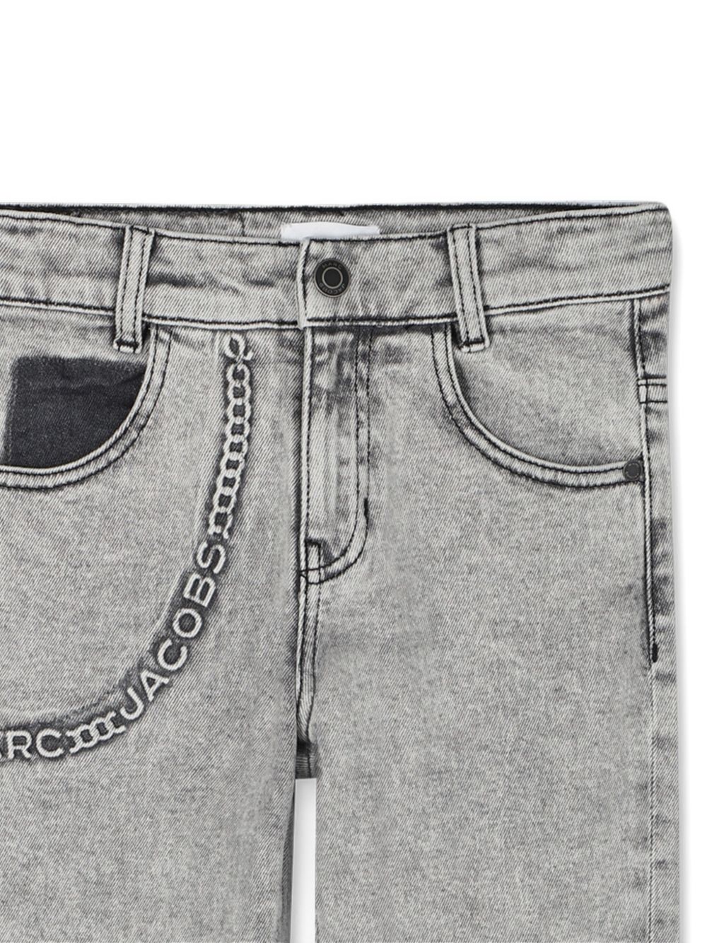 Jeans per bambino Marc Jacobs Kids grigi con stampa logo W60646 09B THE MARC JACOBS KIDS 