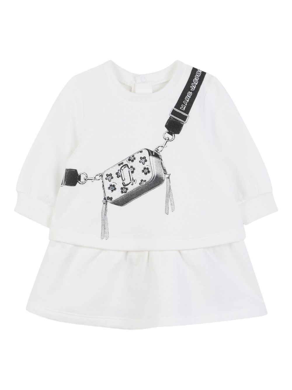 Abito per neonata The Marc Jacobs Kids bianco con stampa grafica W60667 126 THE MARC JACOBS KIDS 