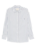 Camicia per donna The New Society bianca con motivo strisce verticali AW25WSH7C32 INFINITE NAVY THE NEW SOCIETY KIDS 