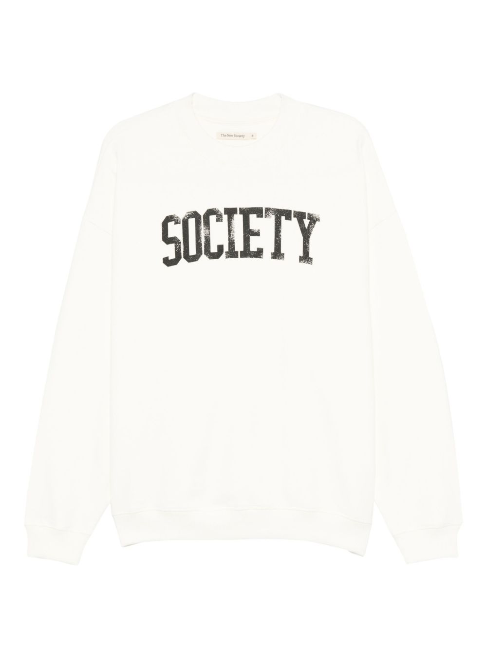 Felpa per donna The New Society bianco con stampa logo sul davanti AW25WSWT5C42 MOONLIGHT WHITE THE NEW SOCIETY KIDS 