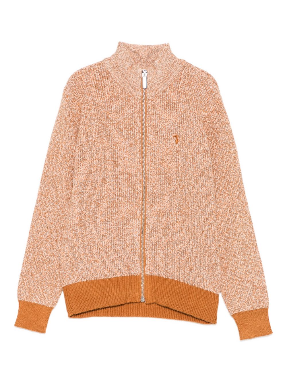 Cardigan per bambino TRUSSARDI JUNIOR arancione con collo alto e cerniera TBA25018CD R.PECAN TRUSSARDI KIDS 