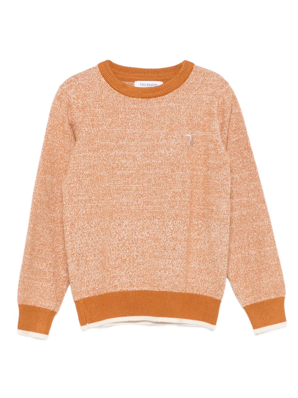 Maglione per bambino Trussardi Junior arancione girocollo con orlo a coste TBA25049MA R.PECAN TRUSSARDI KIDS 