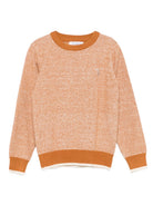 Maglione per bambino Trussardi Junior arancione girocollo con orlo a coste TBA25049MA R.PECAN TRUSSARDI KIDS 