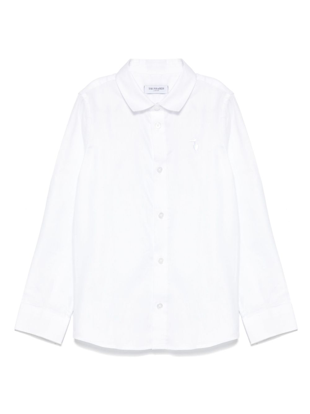 Camicia per bambino Trussardi Junior bianca con colletto ricamato TBA25080CA OFF-WHITE TRUSSARDI KIDS 