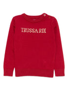 Maglione per neonato TRUSSARDI JUNIOR beige con intarsio TIA25020MA EMBOLDENED TRUSSARDI KIDS 
