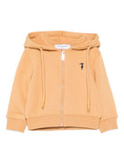 Felpa per neonato TRUSSARDI JUNIOR marrone con cappuccio e zip TIA25023FE APPLE CIN. TRUSSARDI KIDS 
