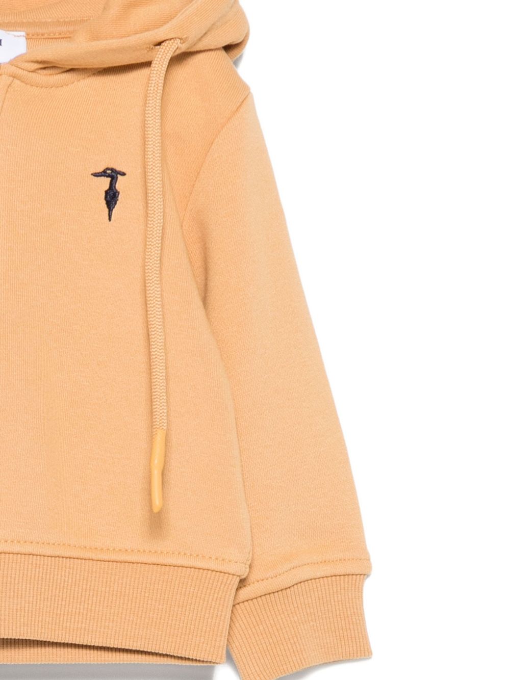 Felpa per neonato TRUSSARDI JUNIOR marrone con cappuccio e zip TIA25023FE APPLE CIN. TRUSSARDI KIDS 