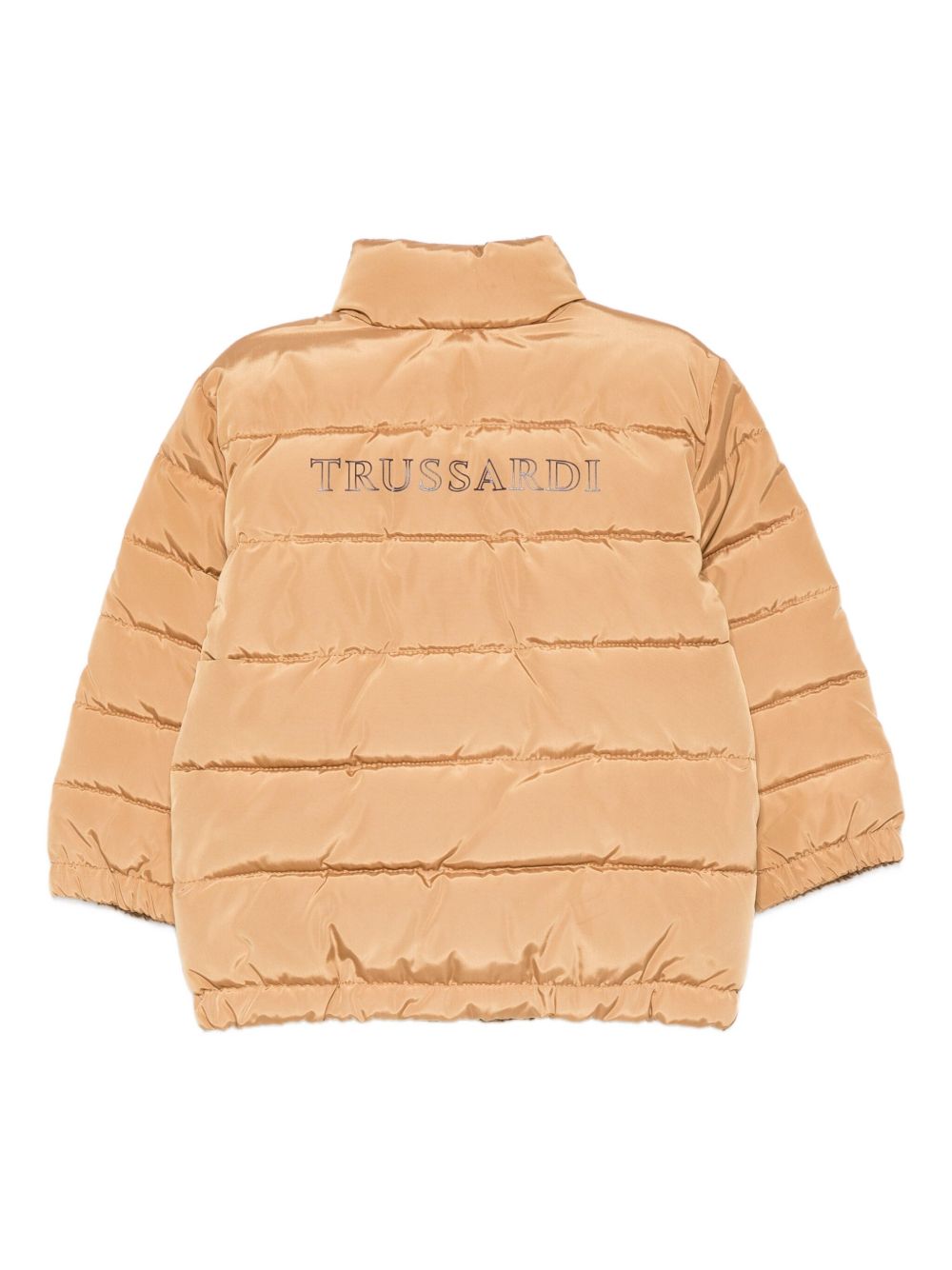 Giubbino imbottito per neonato Trussardi Junior marrone trapuntato con tasche a filetto TIA25066PI APPLE CIN. TRUSSARDI KIDS 