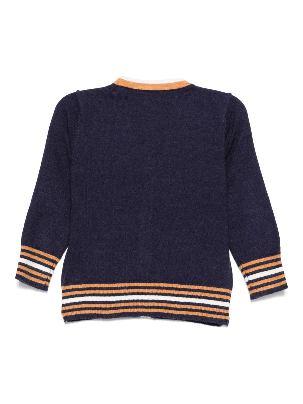 Cardigan per neonato TRUSSARDI JUNIOR blu con dettaglio a righe TIA25078CD PEACOAT TRUSSARDI KIDS 