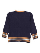 Cardigan per neonato TRUSSARDI JUNIOR blu con dettaglio a righe TIA25078CD PEACOAT TRUSSARDI KIDS 