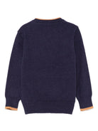 Maglione per neonato TRUSSARDI JUNIOR blu con dettaglio a righe TIA25079MA PEACOAT TRUSSARDI KIDS 