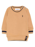 Felpa per neonato Trussardi Junior marrone con bordi a coste TIA25080FE APPLE CIN. TRUSSARDI KIDS 
