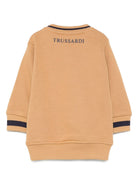 Felpa per neonato Trussardi Junior marrone con bordi a coste TIA25080FE APPLE CIN. TRUSSARDI KIDS 