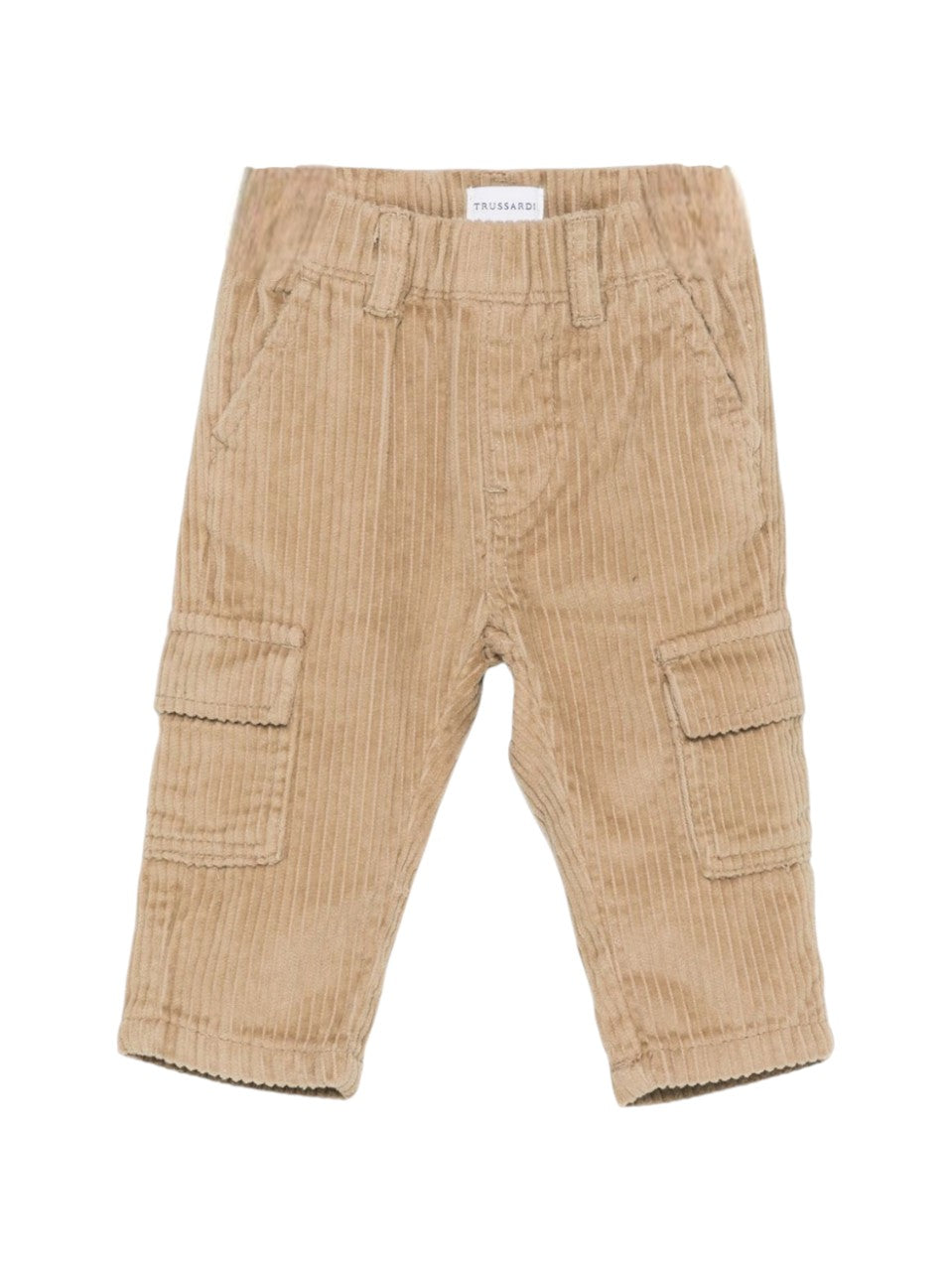 Pantaloni per neonato Trussardi Junior beige in velluto a coste TIA25111PA CHINCHILLA TRUSSARDI KIDS 