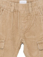Pantaloni per neonato Trussardi Junior beige in velluto a coste TIA25111PA CHINCHILLA TRUSSARDI KIDS 