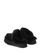 Slippers per bambina UGG Kids Disquette nero con finitura in pelliccia sintetica 1122550 BLK UGG KIDS 
