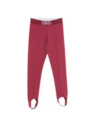 Leggings per bambina Versace Kids bordeaux con orlo con staffa 10182011A00146 1RA70 VERSACE KIDS 