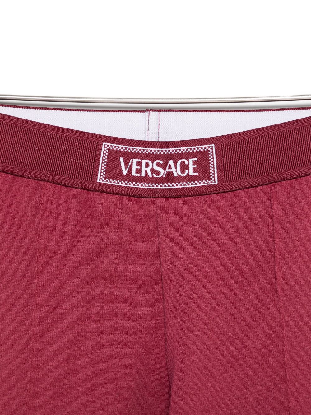 Leggings per bambina Versace Kids bordeaux con orlo con staffa 10182011A00146 1RA70 VERSACE KIDS 