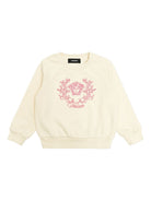 Felpa per neonata Versace Kids beige con stampa Medusa Crest 10185551A14882 2WX70 VERSACE KIDS 