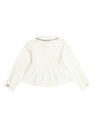 Camicia per bambina Versace Kids bianco con colletto alla Peter Pan 10186891A15358 2WZ90 VERSACE KIDS 