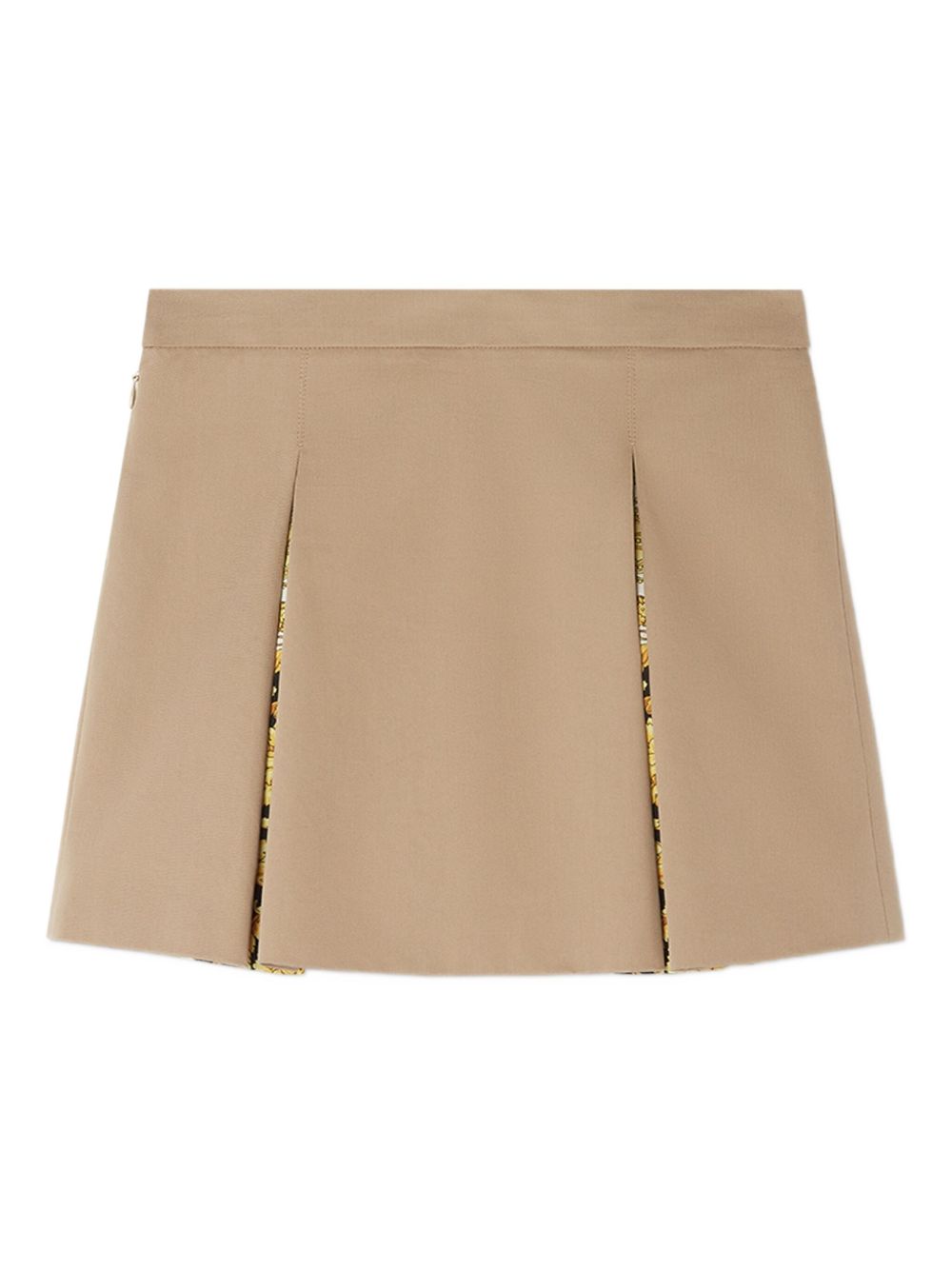 Minigonna plissettata per bambina Versace Kids beige con dettaglio laterale Medusa 10204851A14822 2KS40 VERSACE KIDS 
