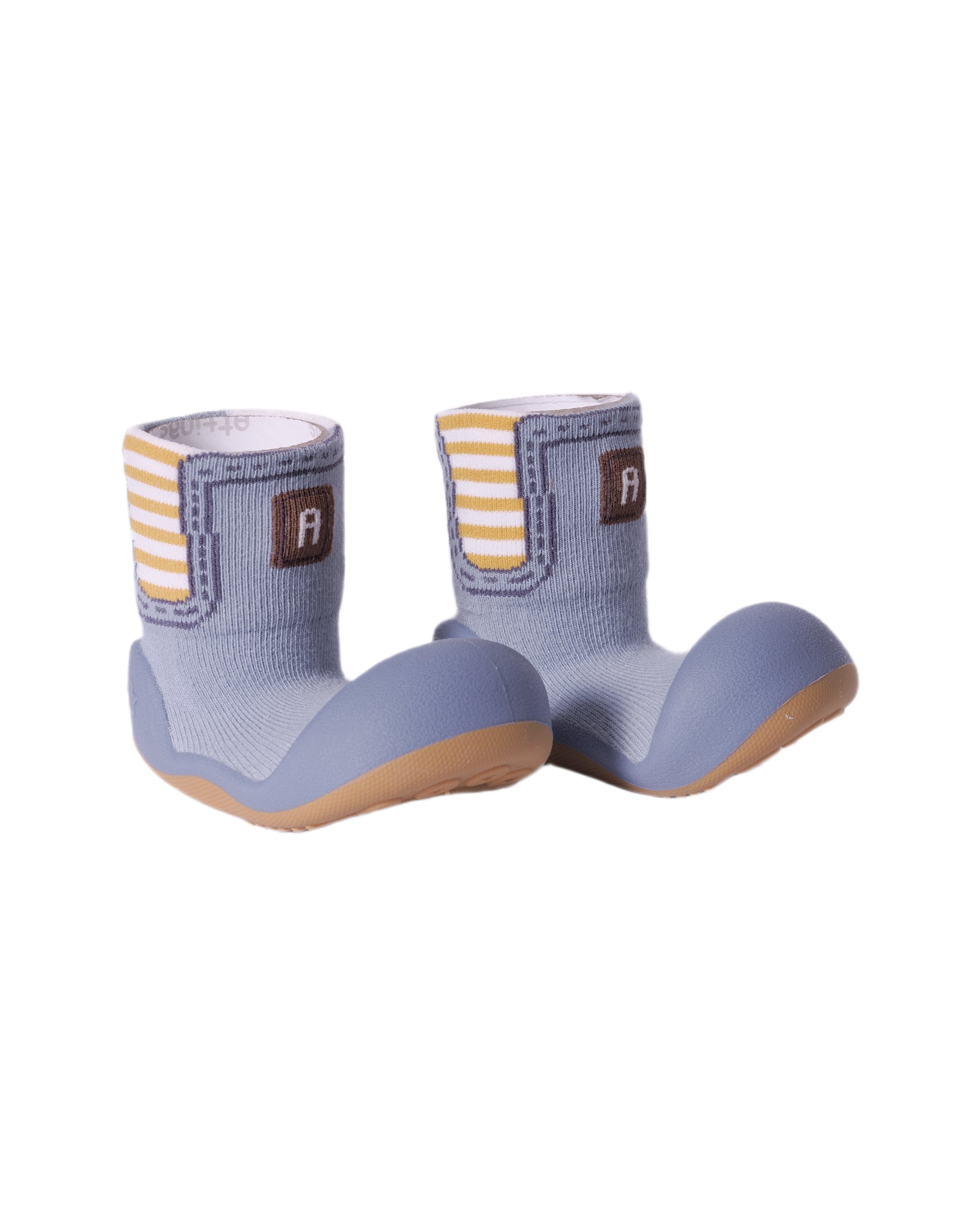 Scarpe primi passi per neonato Attipas blu con gambale alto ABO04 BLUE ATTIPAS KIDS 