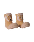 Scarpine primi passi per neonati Attipas arancioni con motivo leone ricamato AEN06 LION ATTIPAS KIDS 