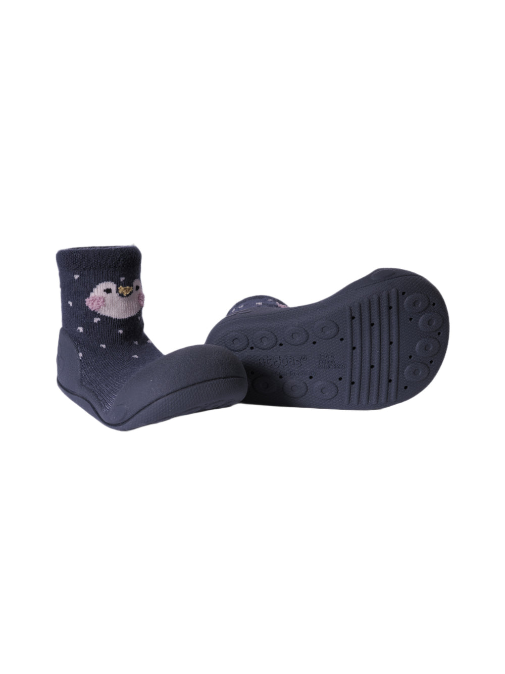 Scarpine primi passi per neonati Attipas blu con motivo pinguino PE02 NAVY ATTIPAS KIDS 