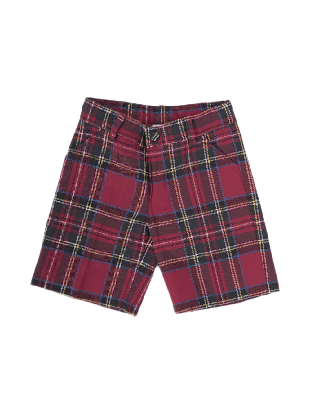 Shorts per bambino Baroni rosso con motivo scozzese 10522L ROSSO BARONI KIDS 