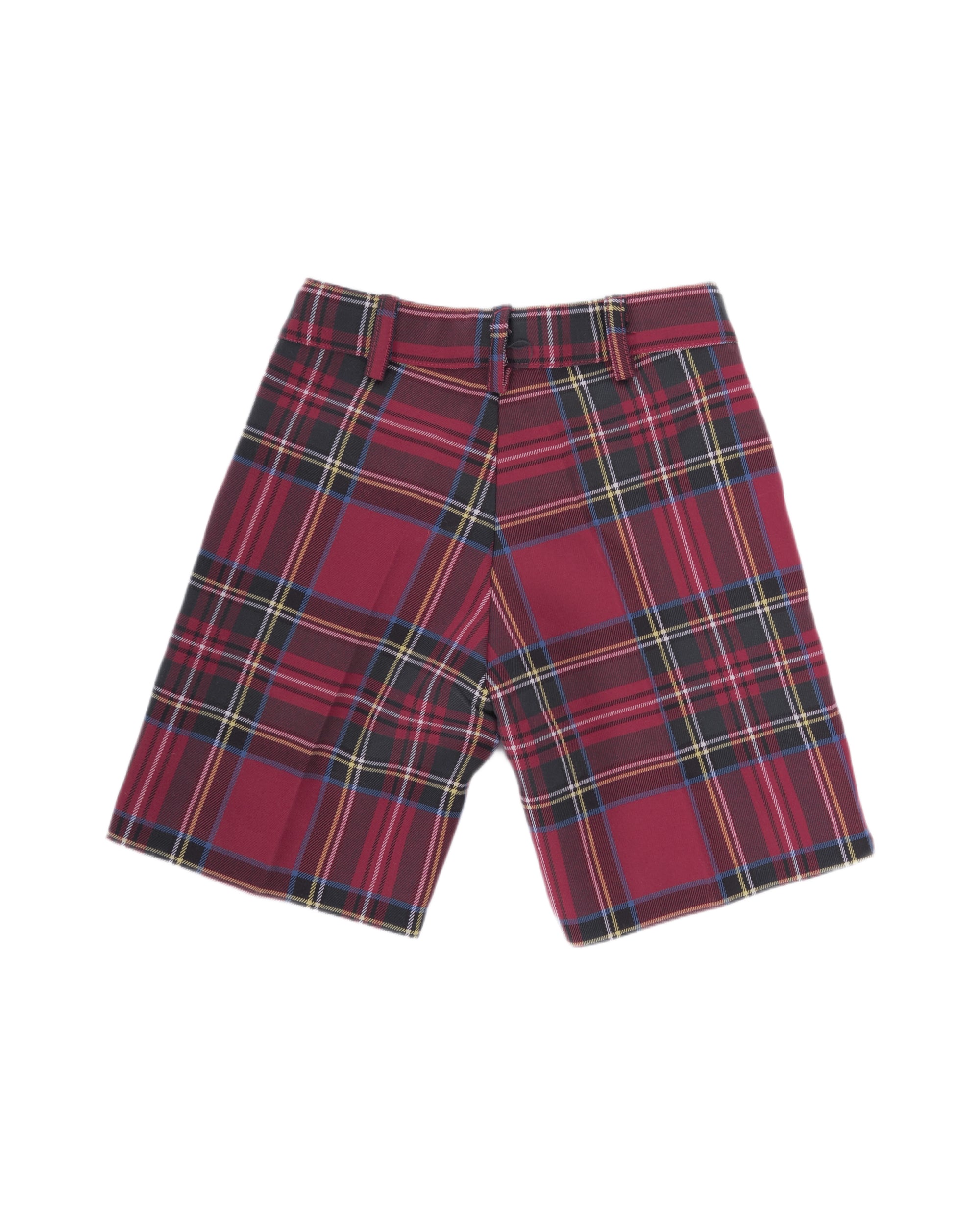 Shorts per bambino Baroni rosso con motivo scozzese 10522L ROSSO BARONI KIDS 