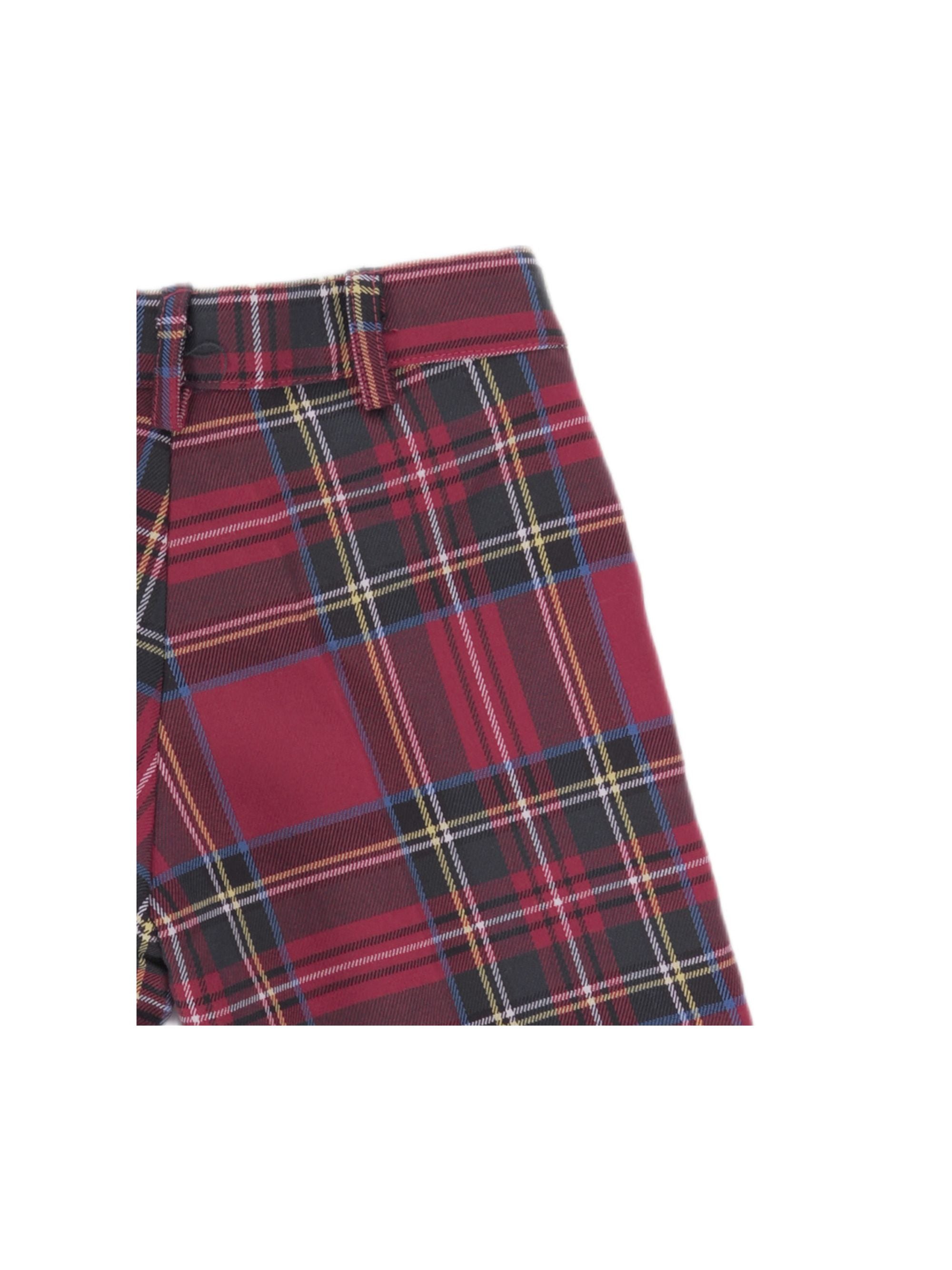 Shorts per bambino Baroni rosso con motivo scozzese 10522L ROSSO BARONI KIDS 