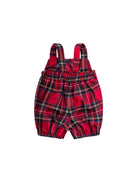 Salopette per neonato Baroni rossa con motivo tartan 10551.06 462R BARONI KIDS 