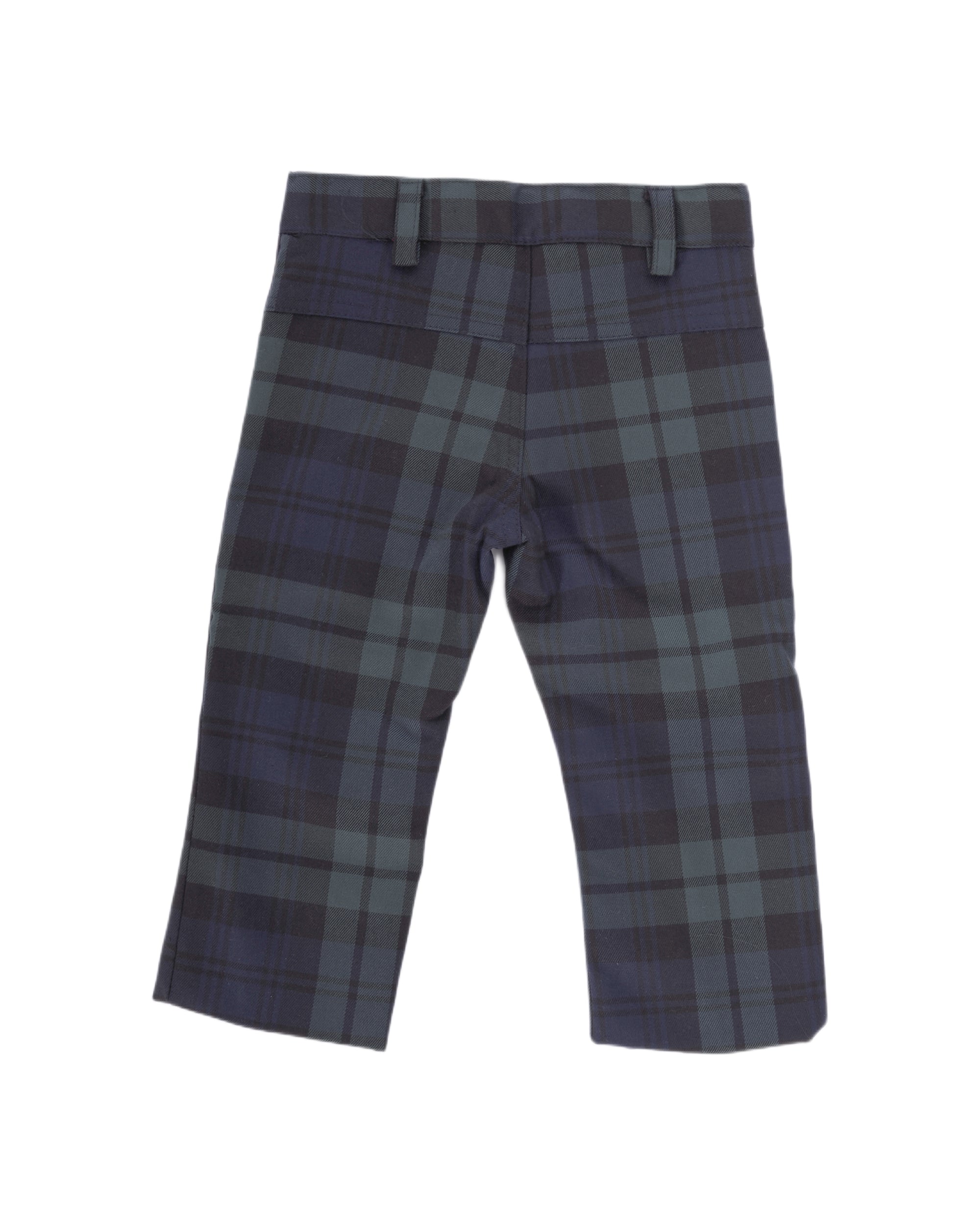 Pantaloni per bambino Baroni verde con motivo scozzese 10579 VERDE BARONI KIDS 