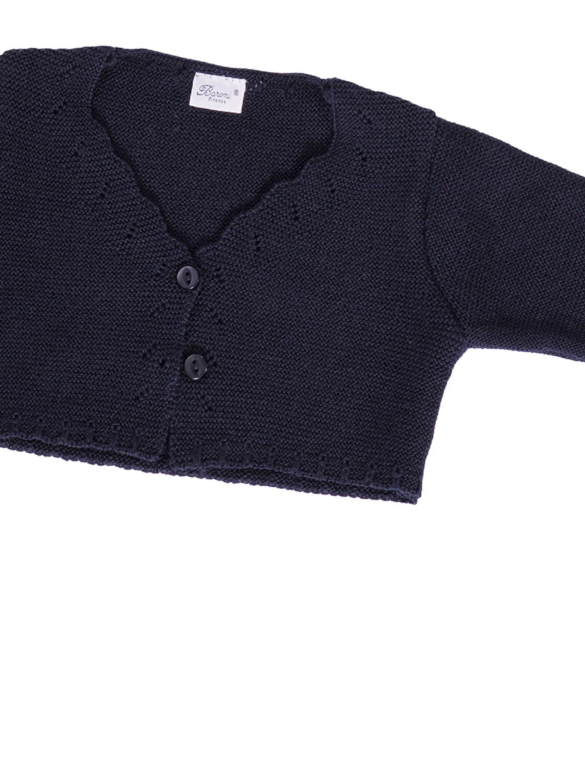 Maglione per neonata Baroni blu con scollo a V 11496 BLU BARONI KIDS 