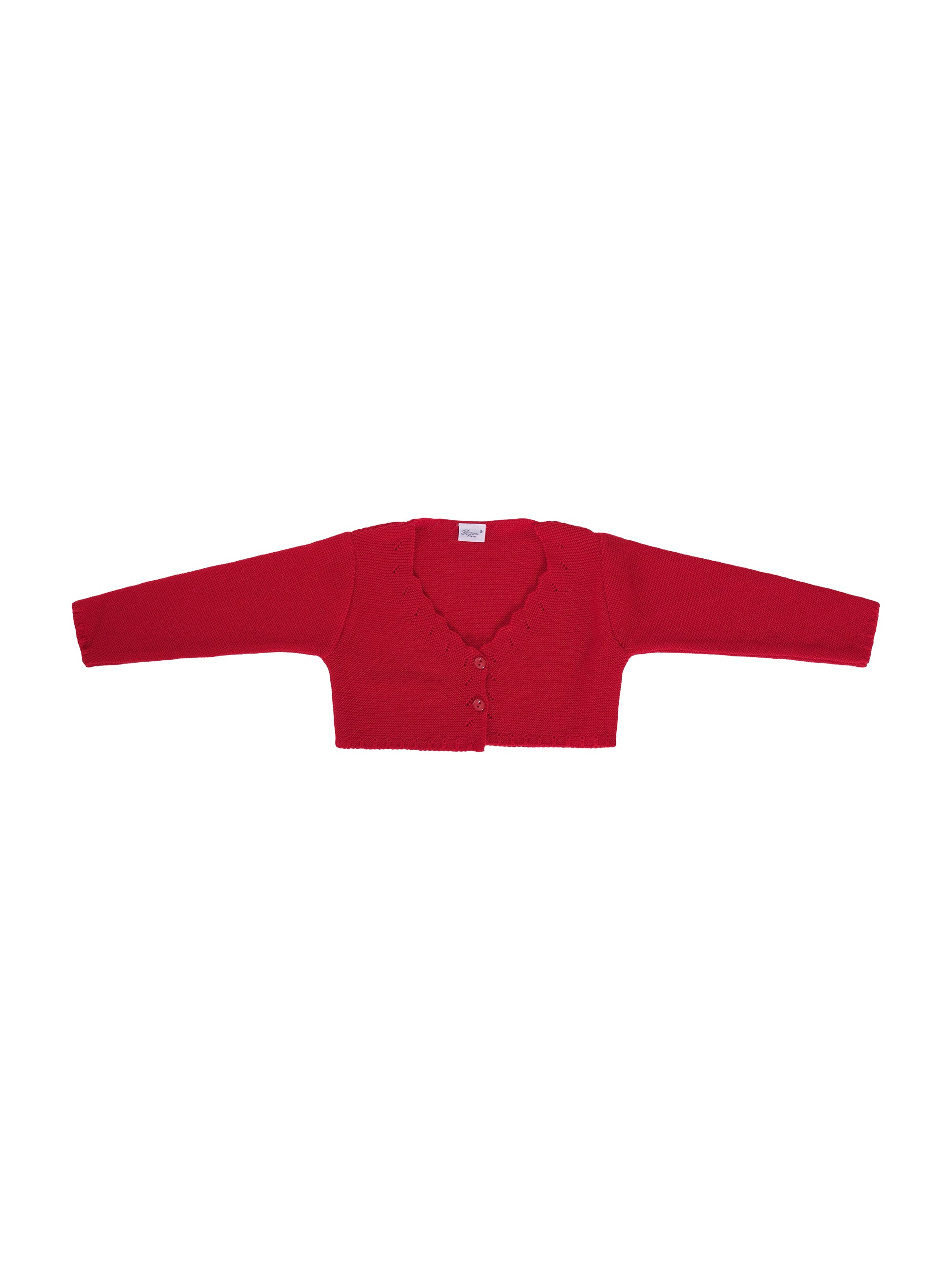 Maglione per neonata Baroni rosso con scollo a V 11496 ROSSO BARONI KIDS 
