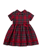 Abito per neonata Baroni rosso con motivo scozzese BA21018 ROSSO BARONI KIDS 