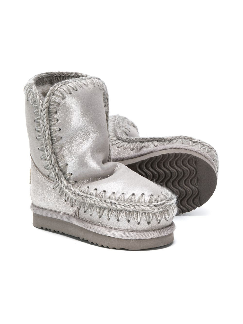 Stivaletti Eskimo per bambina Mou Kids argento con suola piatta FK101000C MGSIL MOU KIDS 