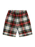 Shorts per neonato Paio Crippa multicolore con motivo a quadri ULIVO 4028 PAIO CRIPPA KIDS 