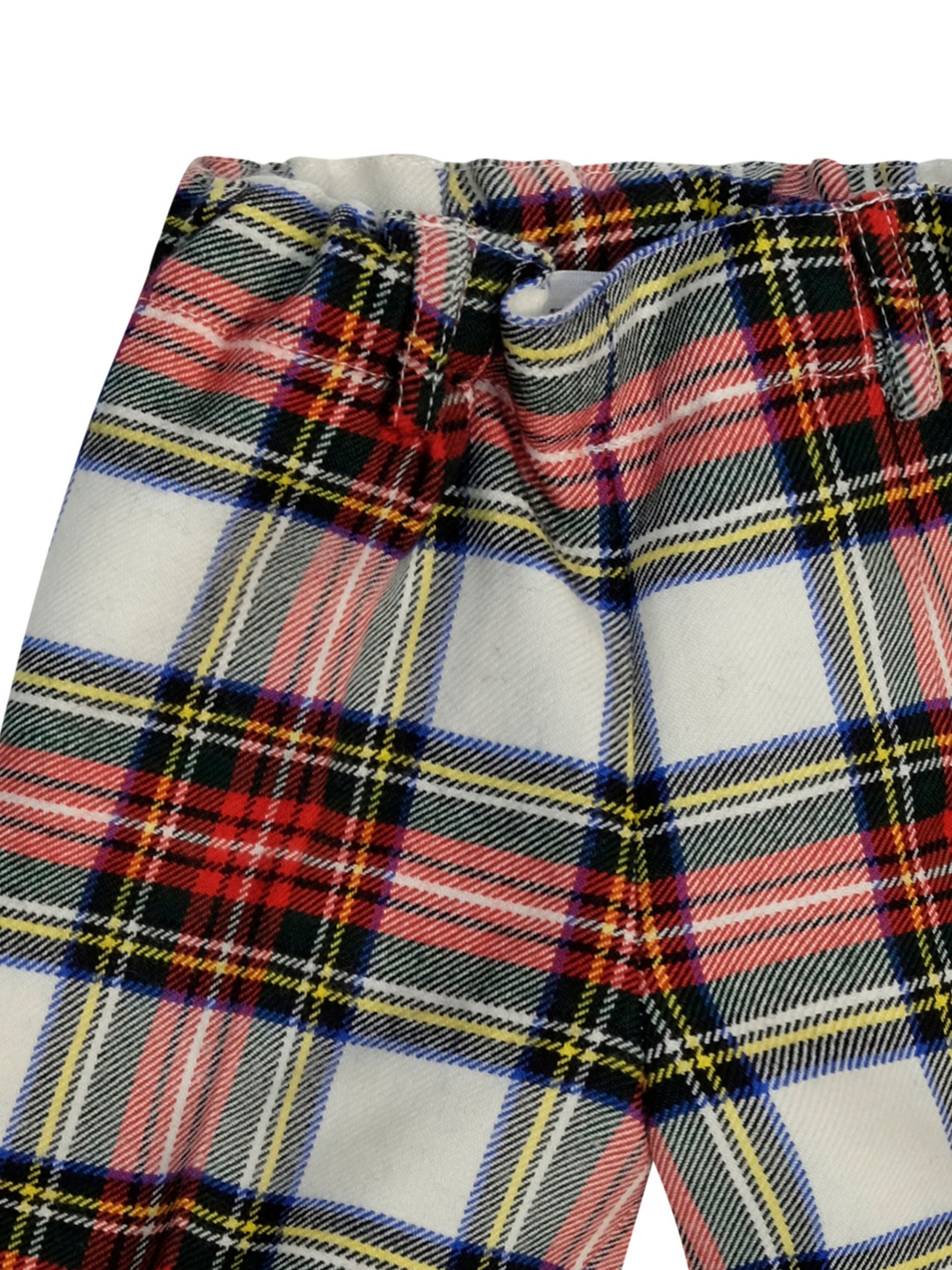 Shorts per neonato Paio Crippa multicolore con motivo a quadri ULIVO 4028 PAIO CRIPPA KIDS 