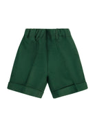 Shorts per neonato Paio Crippa verde con vita elasticizzata ULIVO 58 PAIO CRIPPA KIDS 