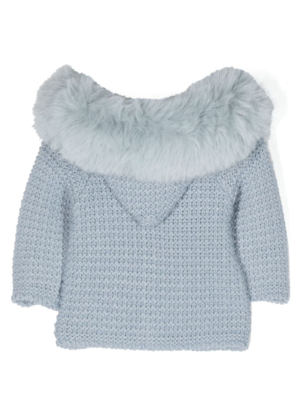 Cappotto con cappuccio Bambalina per neonato Paz Rodriguez blu co orlo dritto 012-130943 23 H98 PaZ RODRIGUEZ KIDS 