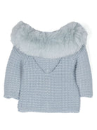 Cappotto con cappuccio Bambalina per neonato Paz Rodriguez blu co orlo dritto 012-130943 23 H98 PaZ RODRIGUEZ KIDS 
