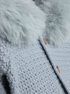 Cappotto con cappuccio Bambalina per neonato Paz Rodriguez blu co orlo dritto 012-130943 23 H98 PaZ RODRIGUEZ KIDS 